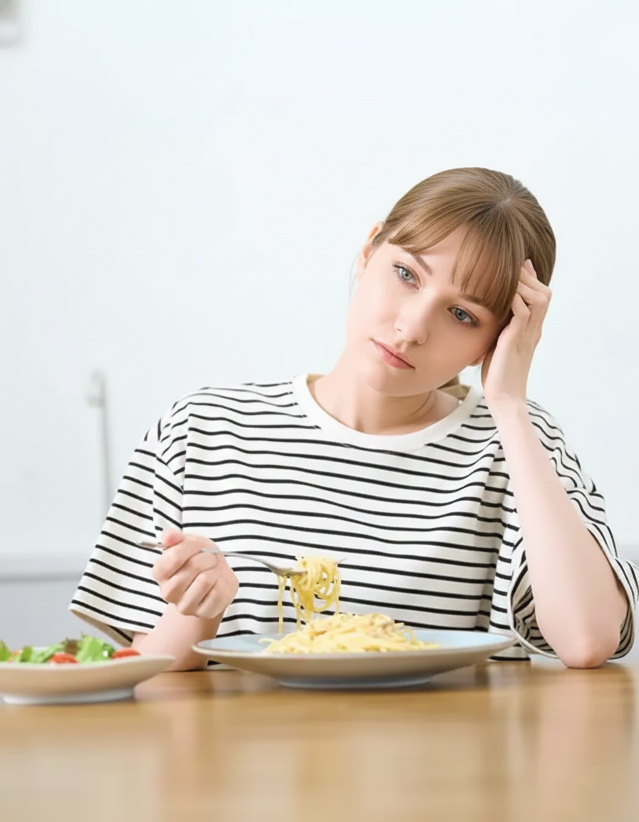 Feeling heavy or tired after meals